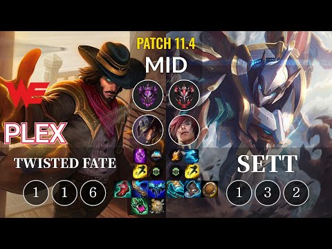 WE Plex Twisted Fate vs Sett Mid - KR Patch 11.4