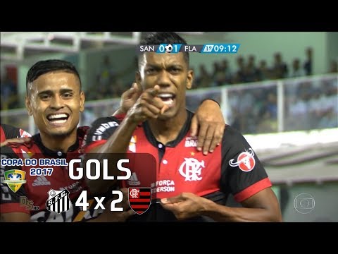 Gols - Santos 4 x 2 Flamengo - Copa do Brasil 2017 - Globo HD