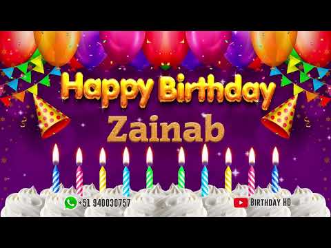 Zainab Happy birthday To You - Happy Birthday song name Zainab 🎁