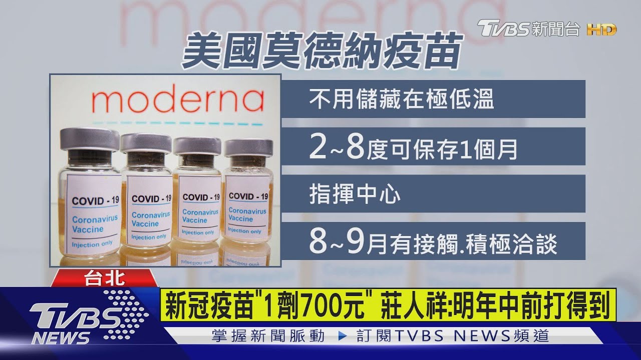 新冠疫苗「1劑700元」 莊人祥:明年中前打得到