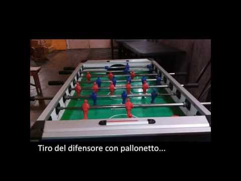 Calcio balilla: Alzata e tiro del difensore