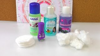 Nagellackentferner im Test - Rival de Loop Young Waldbeere, Essence Cocos Papaya und Isana M