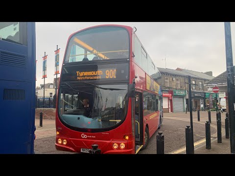 Metro Replacement: Go north east Wright Gemini 1 route 900 Percy Main to North Shields 3941