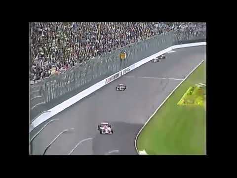 Final laps for Gil de Ferran delivering Roger Penske his 100th victory at Nazareth Speedway a speedw