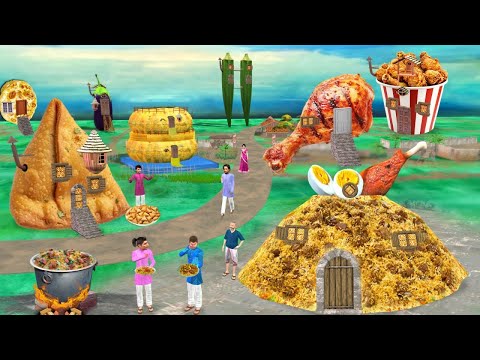 Veg and Non Veg Village Chicken Mutton Samosa Panipuri House Street Food Village Hindi Kahaniya