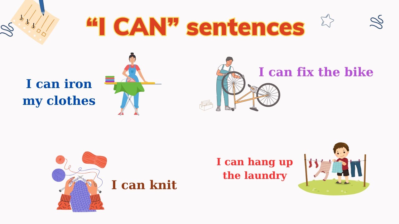 English For Kids | "I CAN" Sentences | Practice English Reading | Common Sentences for Kids