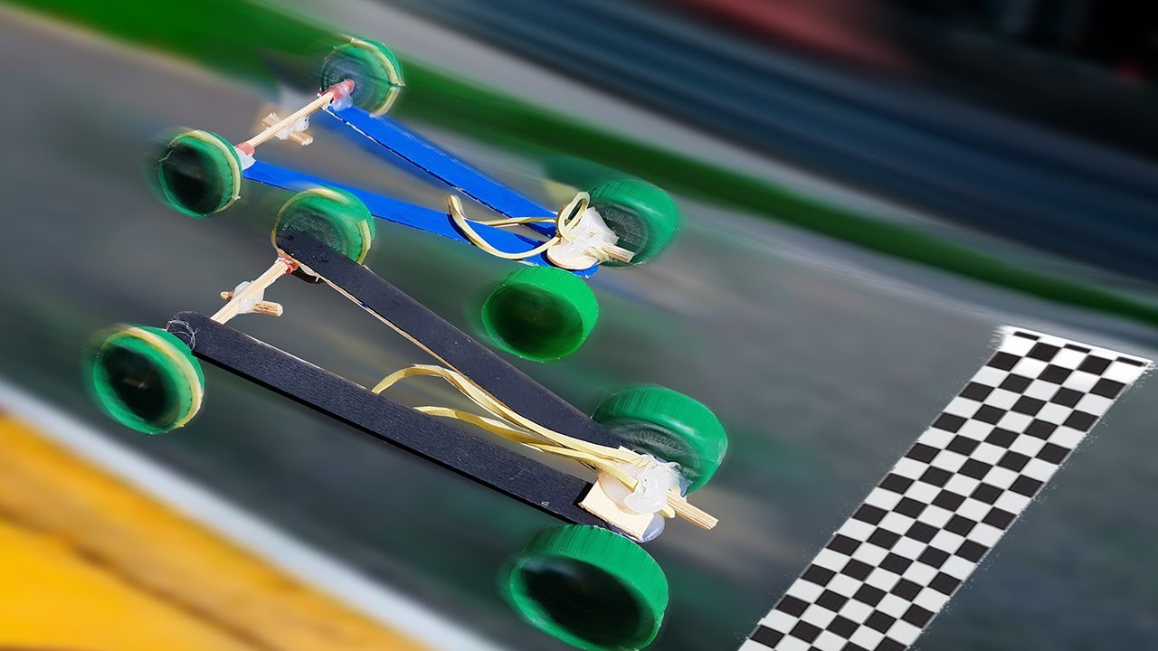 CARRINHO MOVIDO POR ELÁSTICO | ENERGIA POTENCIAL ELÁSTICA