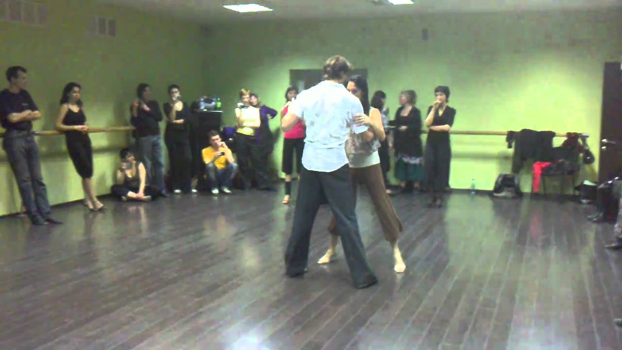 Sebastian Posadas y Eugenia Eberhardt. Classes 1. White Tango Festival in Moscow 2010.