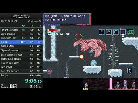 Axiom Verge 2 100% items glitchless No BS - WR 87:16