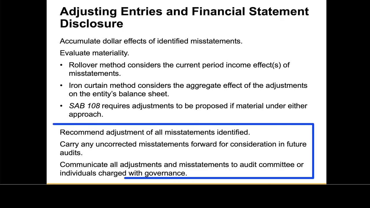 Ch 11 Completing the audit