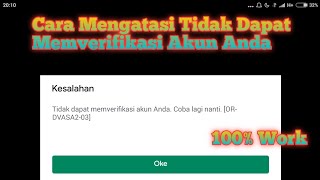 Cara mengatasi tidak dapat memverifikasi akun anda (metode pembayaran Via pulsa)