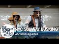 Christina Aguilera Goes Incognito As A Subway Singer For The Tonight Show!