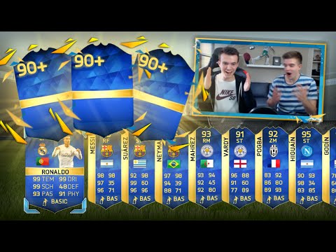 FIFA 16: 3x 90+ TOTS IN PACKS!! BEST OF EA TOTS PACK OPENING!!