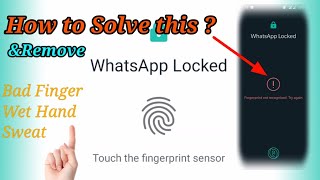 How to Remove WhatsApp Fingerprint lock|Remove Locked WhatsApp|in kannada