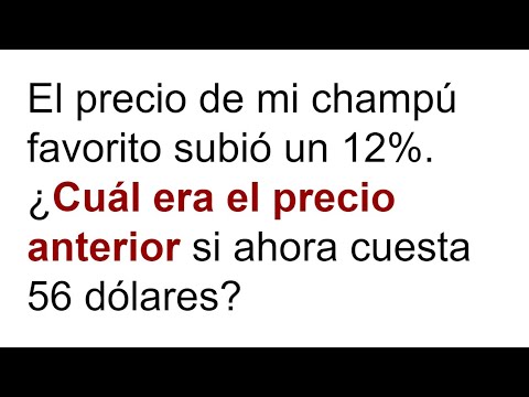 CÁLCULOS CON PORCENTAJES. Hallar el precio inicial. Matemáticas Básicas