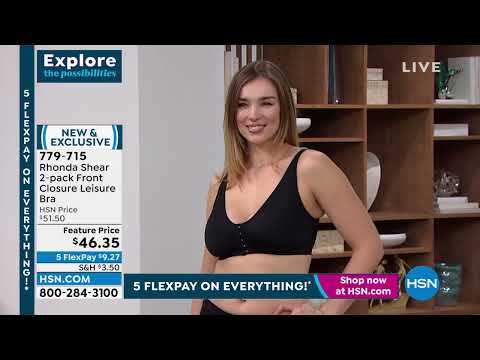 Rhonda Shear 2pack Front Closure Leisure Bra