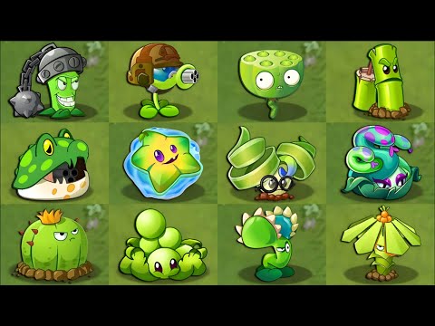 All GREEN Premium Plants Max Level Power-Up vs PvZ 2 All Final Bosses Fight! - PvZ 2 Mod Final Boss