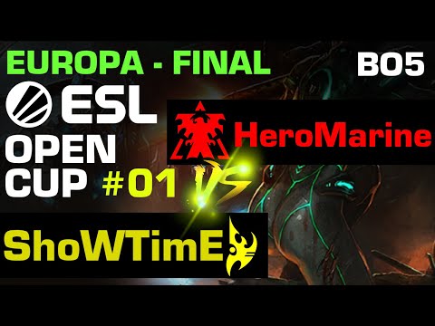 StarCraft 2 - HeroMarine vs ShoWTimE (TvP) BO5 - FINAL - ESL Open Cup #01 - Europa [PT-BR]
