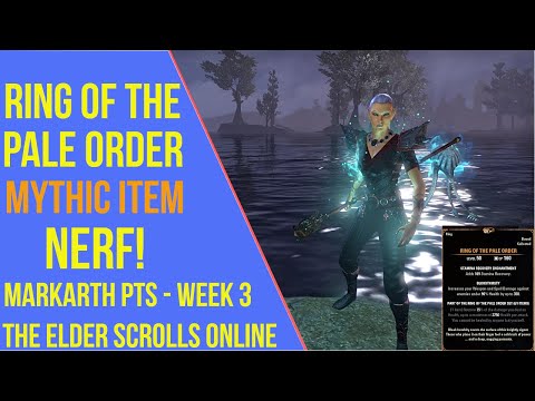 Ring of the Pale Order Nerf - Mythic Item - ESO Markarth (PTS-Week 3)