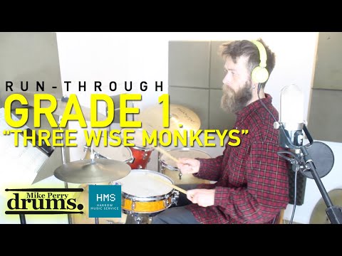 Three Wise Monkeys - Grade 1 Drum Kit 2020 - Trinity College London