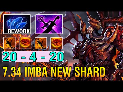 New Imba 7.34 [Doom] Offlane New Rework Aghanim's Shard + Kaya-Sange Intense Deal DPS Damage Dota2