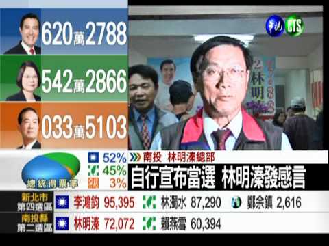 自行宣布當選 林明溱發感言