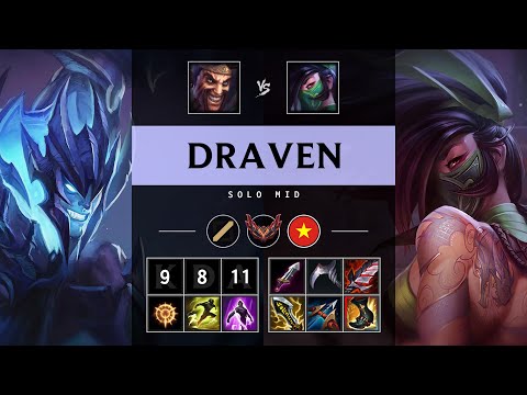 Draven Mid vs Akali - VN Grandmaster Patch 25.09
