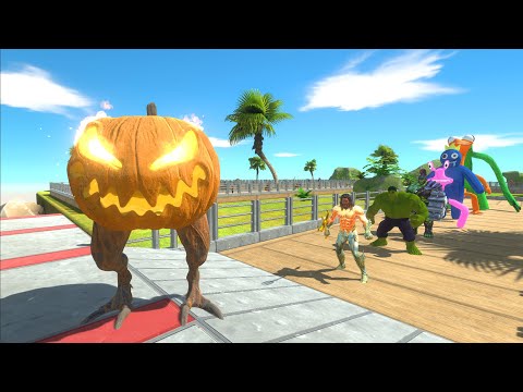 Pumkin Lantern Oasis Death Run - Animal Revolt Battle Simulator