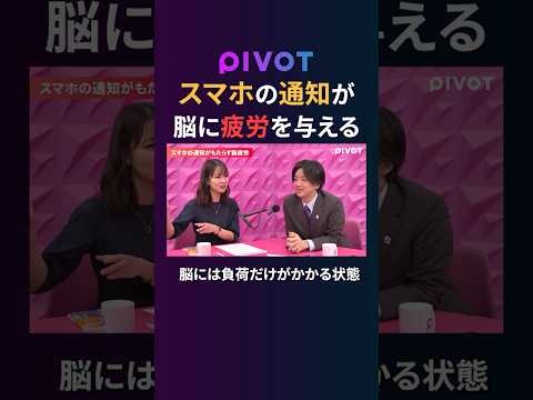 グローバルビジネス学科 【たった1秒の通知が】脳疲労を生み、集中力を奪う#pivot #ピボット #健康 #スマホ #疲労回復