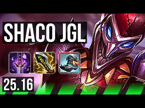 SHACO vs NOCTURNE (JGL) | 700+ games | KR Grandmaster | 25.16