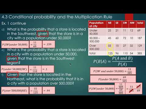Math 203 Statistic chapter 4.3 conditional probability multiplication rule part 2
