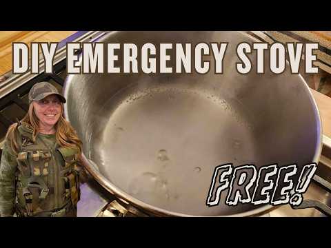 Emergency Stove - FREE FAST EASY - BE READY - The Hillbilly Kitchen #diy #cooking #free #weather