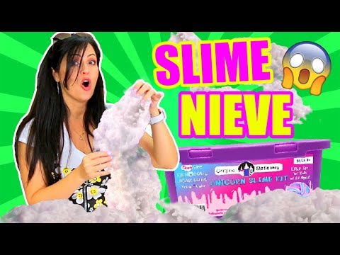 SLIME DE NIEVE! PROBANDO UN KIT DE SLIME UNICORNIO FUNCIONA? UNICORN SLIME KIT - SandraCiresArt