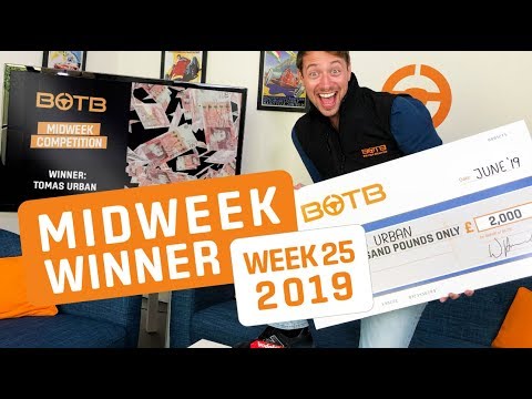 BOTB Midweek Competition Winner! Tomas Urban - £2,000 Cash - Week 25 2019