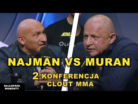 NAJMAN VS MURAŃSKI - 2 KONFERENCJA CLOUT MMA 4 - NAJLEPSZE MOMENTY