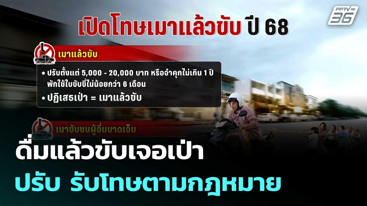 ดื่มแล้วขับเจอเป่า ปรับ รับโทษตามกฎหมาย | โชว์ข่าว