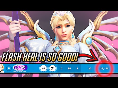 This Is Why Mercy's Flash Heal is SO GOOD! 🌸 Insane 29k Healing - Overwatch 2