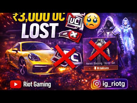 3,000 UC WASTED 😭 | Porsche Spin + Hermit Blessing + Winterglow Sylph Crate Opening | BGMI