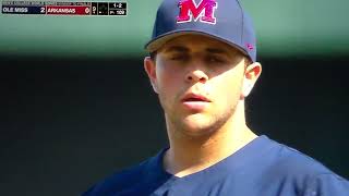 Ole Miss P Dylan DeLucia works 9th inn, finishes complete game win over Arkansas