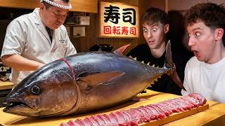 Two Brits try REAL Sushi in Japan!