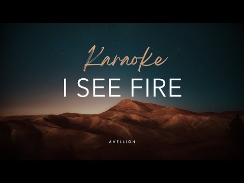 I See Fire - Acoustic Karaoke (with Lyrics)