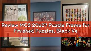 Review MCS 20x27 Puzzle Frame for Finished Puzzles, Black Vertical & Horizontal Wall-Mounted Large P