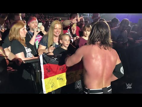 AJ Styles asks young fan to mind his WWE Championship
