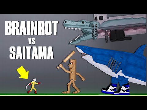 Saitama vs Italian BRAINROT Meme on The Ultimate Acid Sea