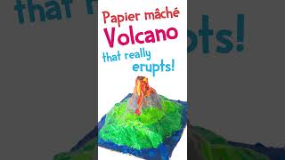 Erupting paper mache volcano