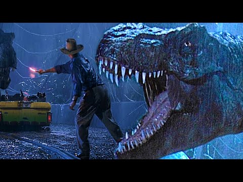 T-Rex attack Scene-Jurrasic park, I'll drive you Will shoot "Final battle scene Movie clips HD