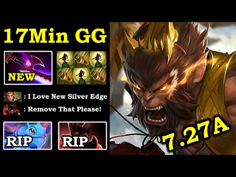 This NEW Silver Edge is too Good For Monkey King Crazy Roaming 17Min GG Easy MMR Build 7.27a DotA 2