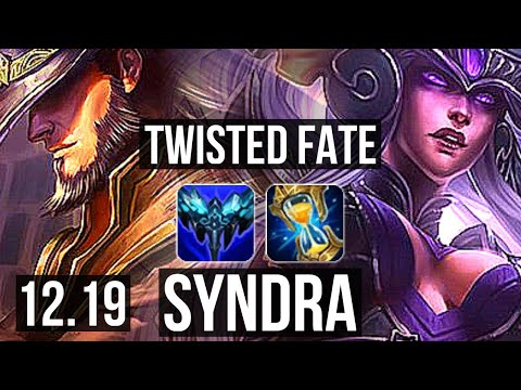 TWISTED FATE vs SYNDRA (MID) | 2/0/10, 1.8M mastery, 1200+ games | KR Grandmaster | 12.19