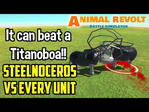 NEW! Steelnoceros vs Every Unit | Animal Revolt Battle Simulator | Just Battle Series