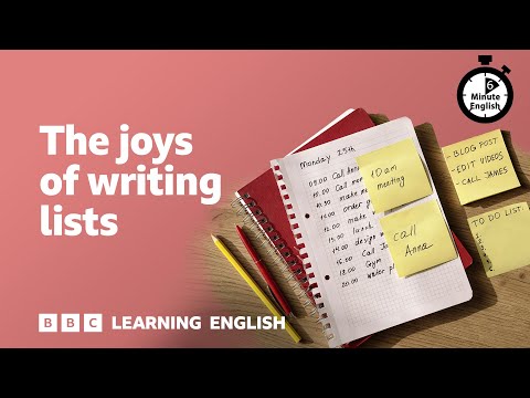 撰寫清單的樂趣 ⏲️ 6 分鐘英語 (The joys of writing lists ⏲️ 6 Minute English)